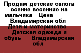 Продам детские сапоги осенне-весенние на мальчика › Цена ­ 1 500 - Владимирская обл. Дети и материнство » Детская одежда и обувь   . Владимирская обл.